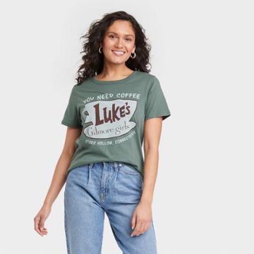 Women's Gilmore Girls Luke's Short Sleeve Graphic T-shirt - Green