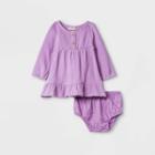 Baby Girls' Gauze Dress - Cat & Jack Lilac Newborn, Purple