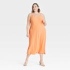 Women's Plus Size Slip Dress - A New Day Orange
