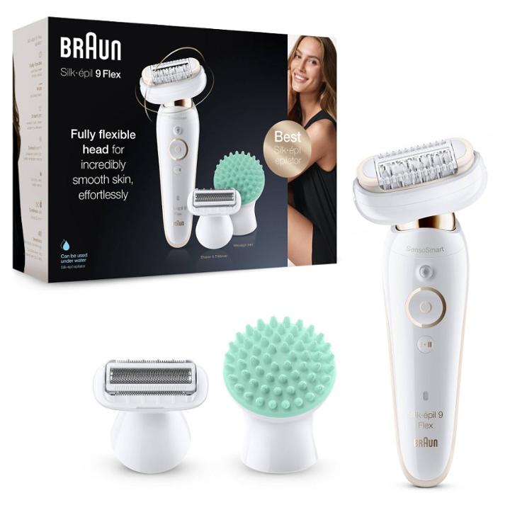 Braun Silk-epil 9-020 Flex Women's Cordless 3-in-1 Wet & Dry Epilator + 5 Extra Accessories