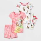 Toddler Girls' 4pc Disney Princess Snug Fit Pajama