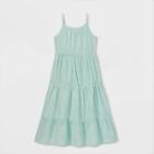 Girls' Tiered Embroidered Woven Maxi Sleeveless Dress - Cat & Jack