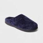 Women's Dearfoams Darcy Microfiber Velour Clog With Quilt Slippers - Navy Blue