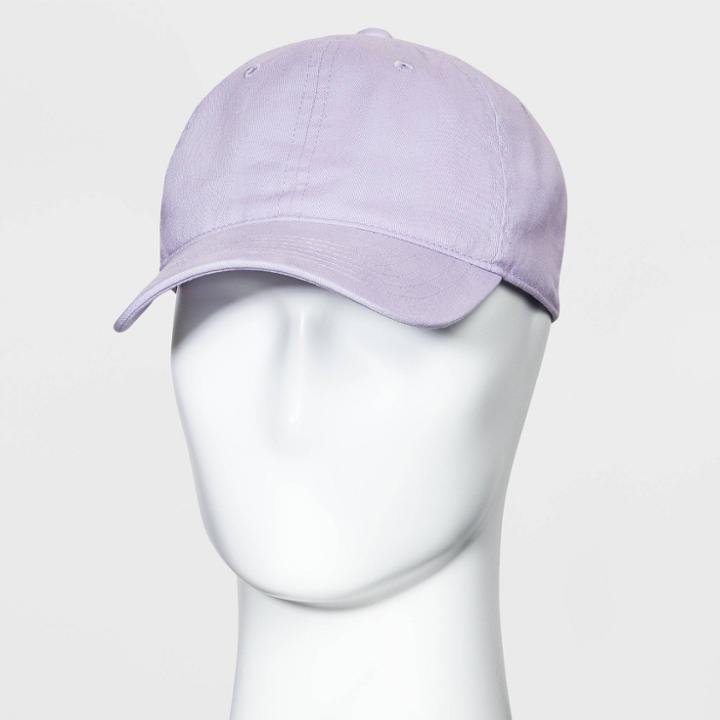 Men's Textured Cotton Crystal Baseball Hat - Goodfellow & Co Purple
