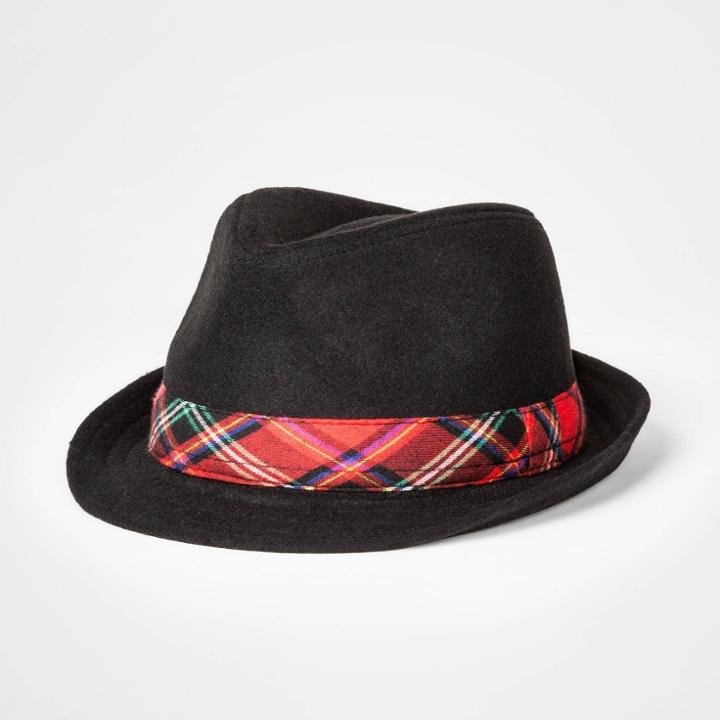 Toddler Boys' Plaid Fedora - Cat & Jack Black