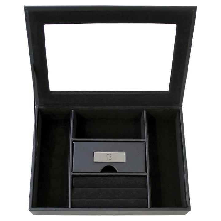 Cathy's Concepts Monogram Custom Valet Groomsmen Gift Jewelry Box - E,