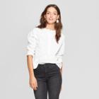 Women's Long Sleeve Half Button-down Shirt - Universal Thread White