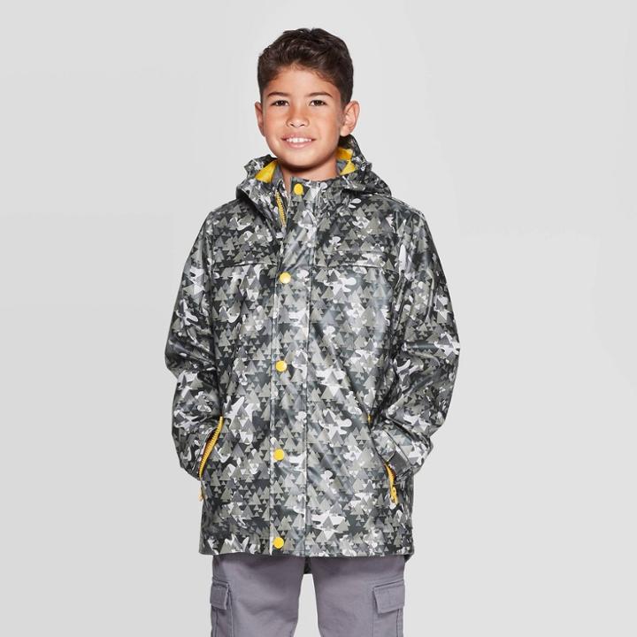 Boys' Solid Rain Jacket With Vest - Cat & Jack Gray