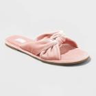 Women's Gracie Velvet Knotted Slide Slippers - Stars Above Blush Pink