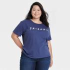 Women's Friends Plus Size Logo Short Sleeve Graphic T-shirt - Navy
