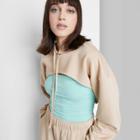 Women's Super Cropped Hooded Sweatshirt - Wild Fable Light Taupe Xs,