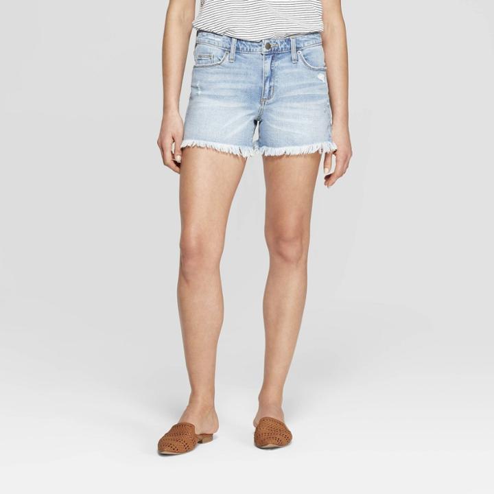 Women's High-rise Jean Shorts - Universal Thread Light Wash