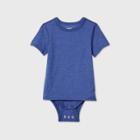 Toddler Boys' Adaptive Short Sleeve Adjustable Bodysuit - Cat & Jack Navy