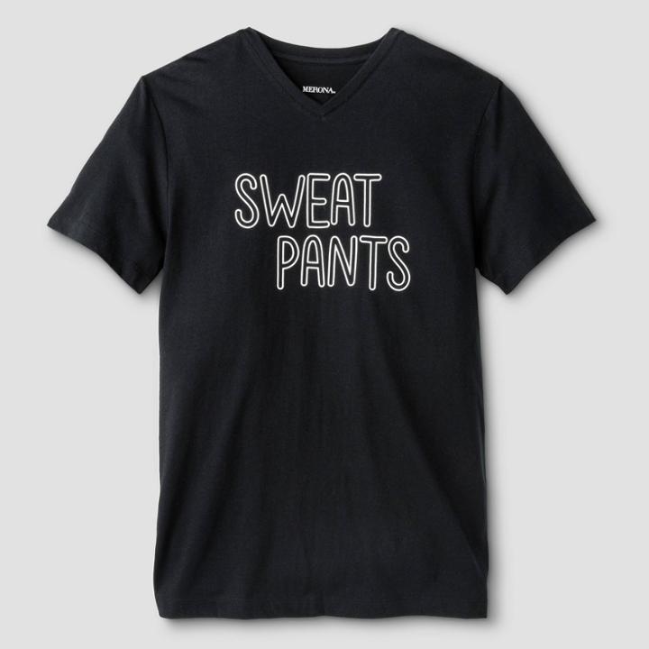 Men's Sweat Pants T-shirt Black - Merona