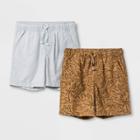 Toddler Boys' Woven Pull-on Shorts - Cat & Jack Brown/masonry 12m, Toddler Boy's