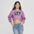 Women's Mtv Screen Cropped Sweatshirt (juniors') - Purple