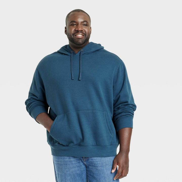 Men's Big & Tall Fleece Hoodie - Goodfellow & Co Blue