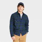 Men's Heavyweight Flannel Button-down Shirt - Goodfellow & Co Black