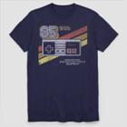 Men's Nintendo Classic Nes 1985 Retro Short Sleeve Graphic T-shirt - Navy