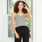 Women's Slim Fit Scoop Neck Tank Top - A New Day Heather Gray