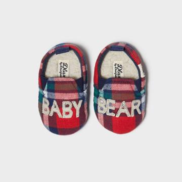 Baby Dluxe By Dearfoams Baby Bear Bootie Slippers - Red 6-9m, Infant Unisex, Blue Green Red