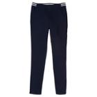 French Toast Girls' Woven Contrast Waistband Pull-on Uniform Chino Pants - Navy (blue)