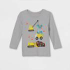 Toddler Boys' Construction Alphabet Graphic Long Sleeve T-shirt - Cat & Jack Gray