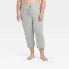 Women's Plus Size Beautifully Soft Cropped Pajama Pants - Stars Above Gray