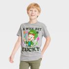 Boys' Lucky Charms St. Patrick's Day Short Sleeve Graphic T-shirt - Heather Gray