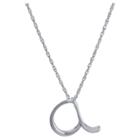 Distributed By Target Women's Sterling Silver Cursive Script Initial Pendant - A (18),