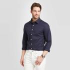 Men's Polka Dot Slim Fit Long Sleeve Button-down Shirt - Goodfellow & Co Navy S, Men's, Size: