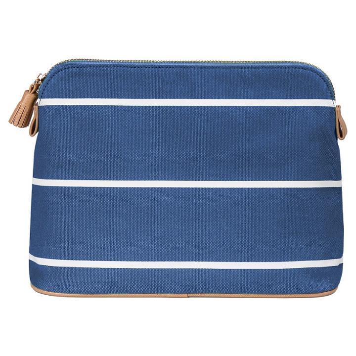 Cathy's Concepts Personalized Blue Striped Cosmetic Bag - No Letter,