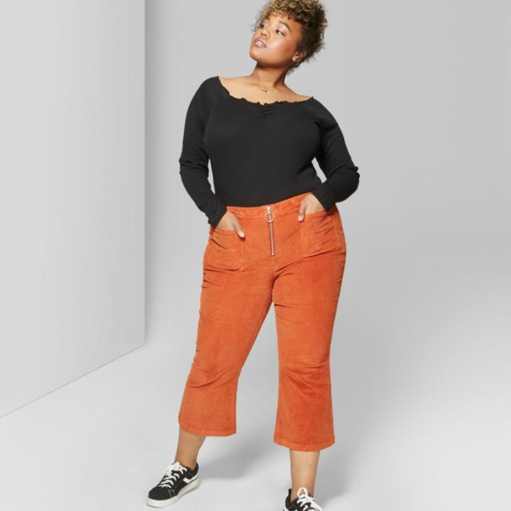 Women's Plus Size Long Sleeve Scoop Neck Sweetheart T-shirt - Wild Fable Black