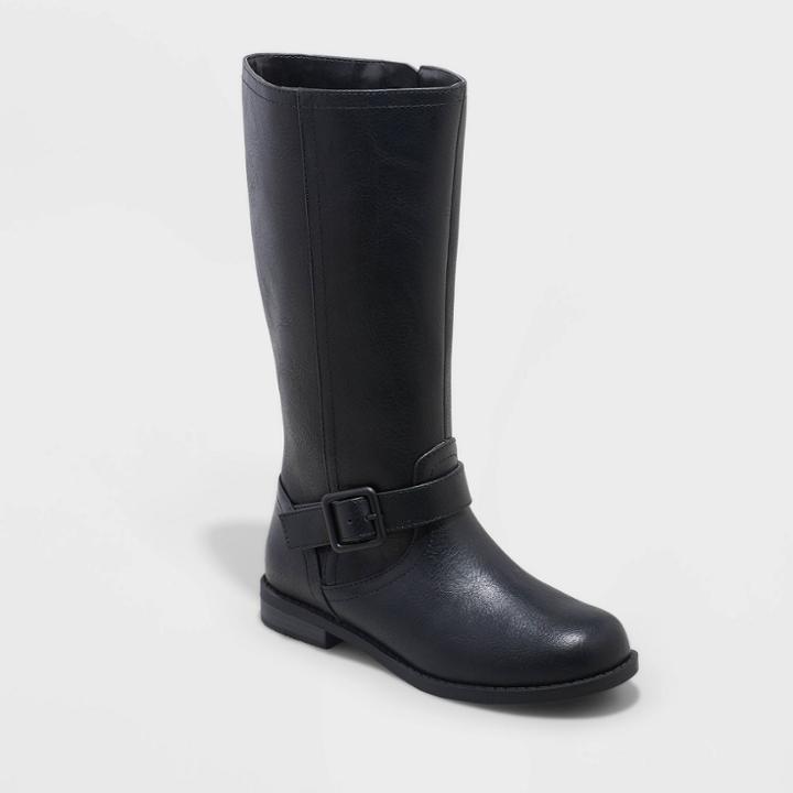 Girls' Luz Zipper Riding Boots - Cat & Jack Black