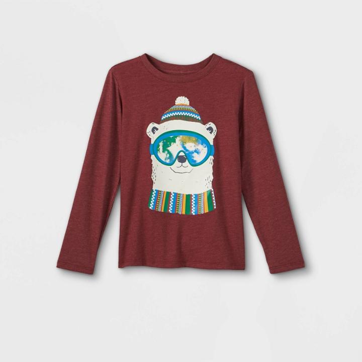 Boys' 'winter Polar Bear' Graphic Long Sleeve T-shirt - Cat & Jack