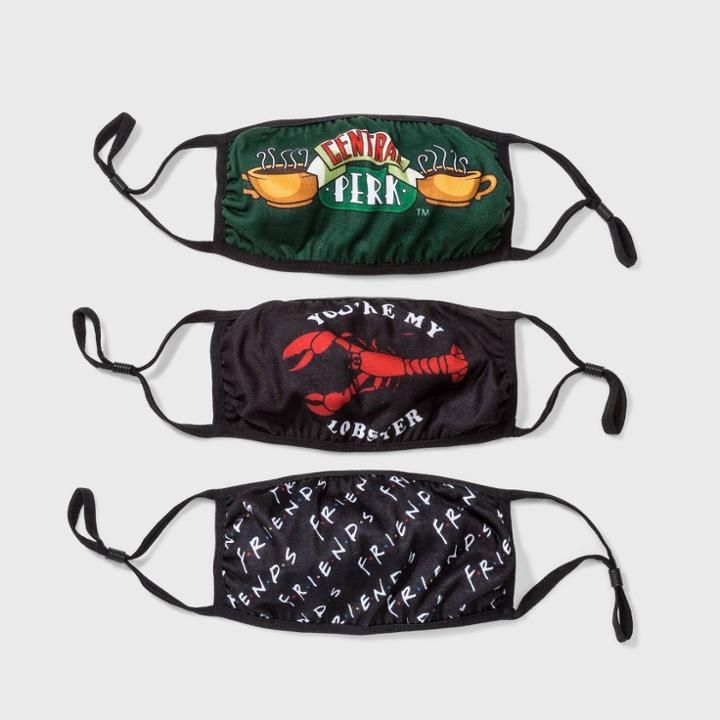 3pk Adult Friends Cloth Face Mask -