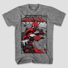 Men's Tall Short Sleeve Marvel Deadpool Comic T-shirt - Heather