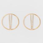 Sugarfix By Baublebar Gold Hoop Studs With Crystal Earrings - Gold, Girl's