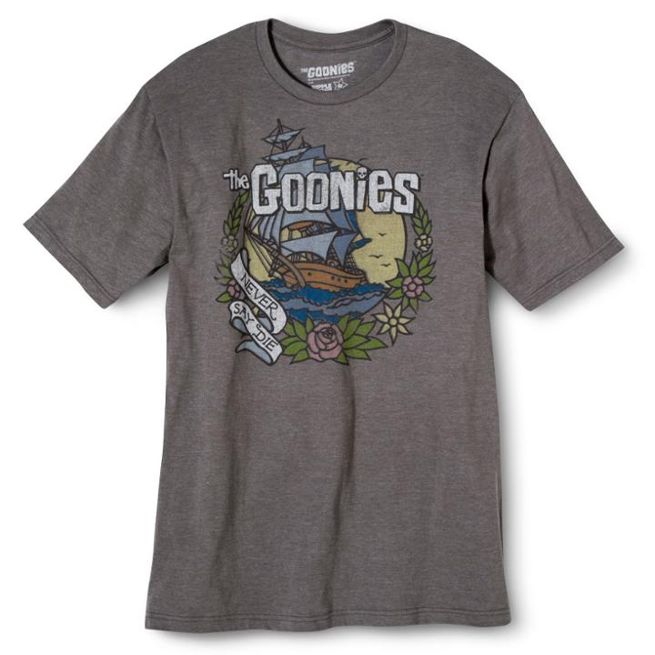 Men's The Goonies Never Say Die T-shirt - Gray
