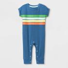Baby Boys' Graphic Long Pants Romper - Cat & Jack Blue Newborn, Boy's