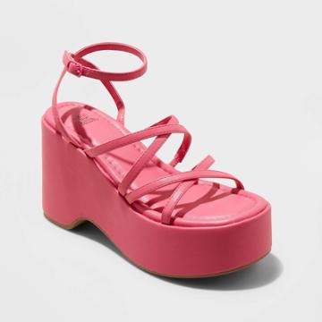 Women's Liza Platform Wedge Heels - Wild Fable Vibrant Pink