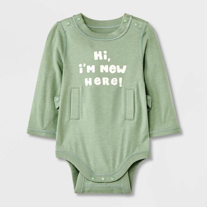 Baby Boys' Graphic Long Sleeve Adaptive Bodysuit - Cat & Jack