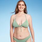 Women's Triangle Tie-front Bikini Top - Shade & Shore Basil Green