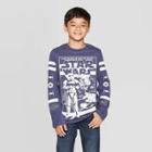 Disney Boys' Star Wars Long Sleeve T-shirt - Navy L, Boy's, Size: