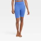 Women's Seamless Ribbed Bike Shorts - All In Motion Cobalt