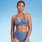 Women's Faux Wrap Bikini Top - Kona Sol Mudstone Blue