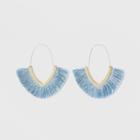 Sugarfix By Baublebar Fringe Hoop Earrings - Chambray, Women's
