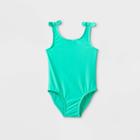 Toddler Girls' One Piece Swimsuit - Cat & Jack Turquoise Blue