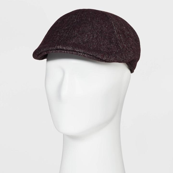 Men's Herringbone Bucket Hat - Goodfellow & Co Burgundy