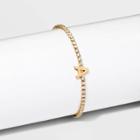 Gold Plated Cubic Zirconia Initial 'a' Tennis Bracelet - A New Day Gold